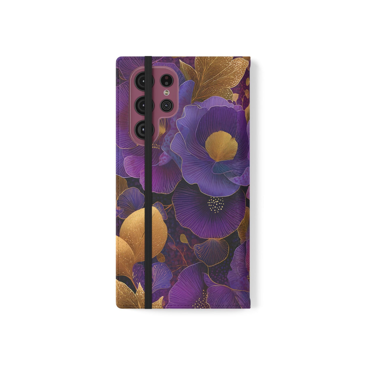 Imperial Petals – Vegan Leather Samsung Flip Phone Case
