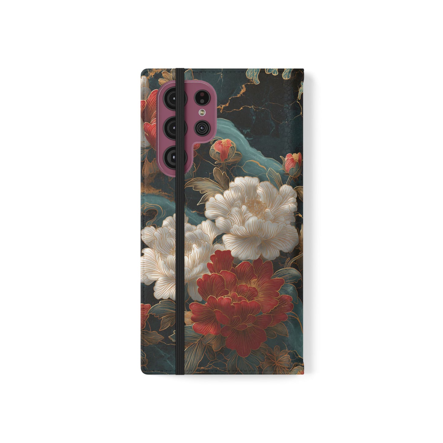 Crimson Tides – Vegan Leather Samsung Flip Case