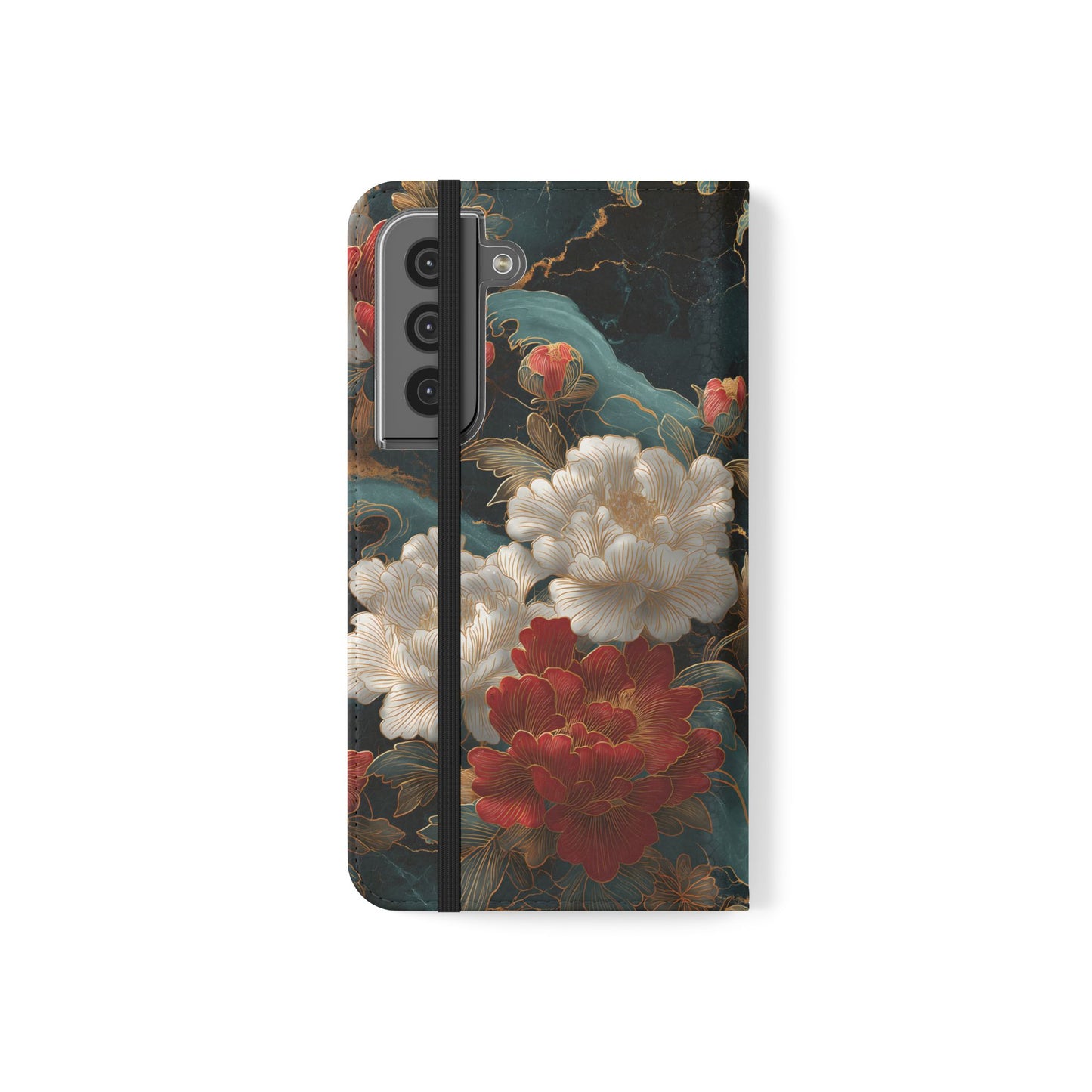 Crimson Tides – Vegan Leather Samsung Flip Case