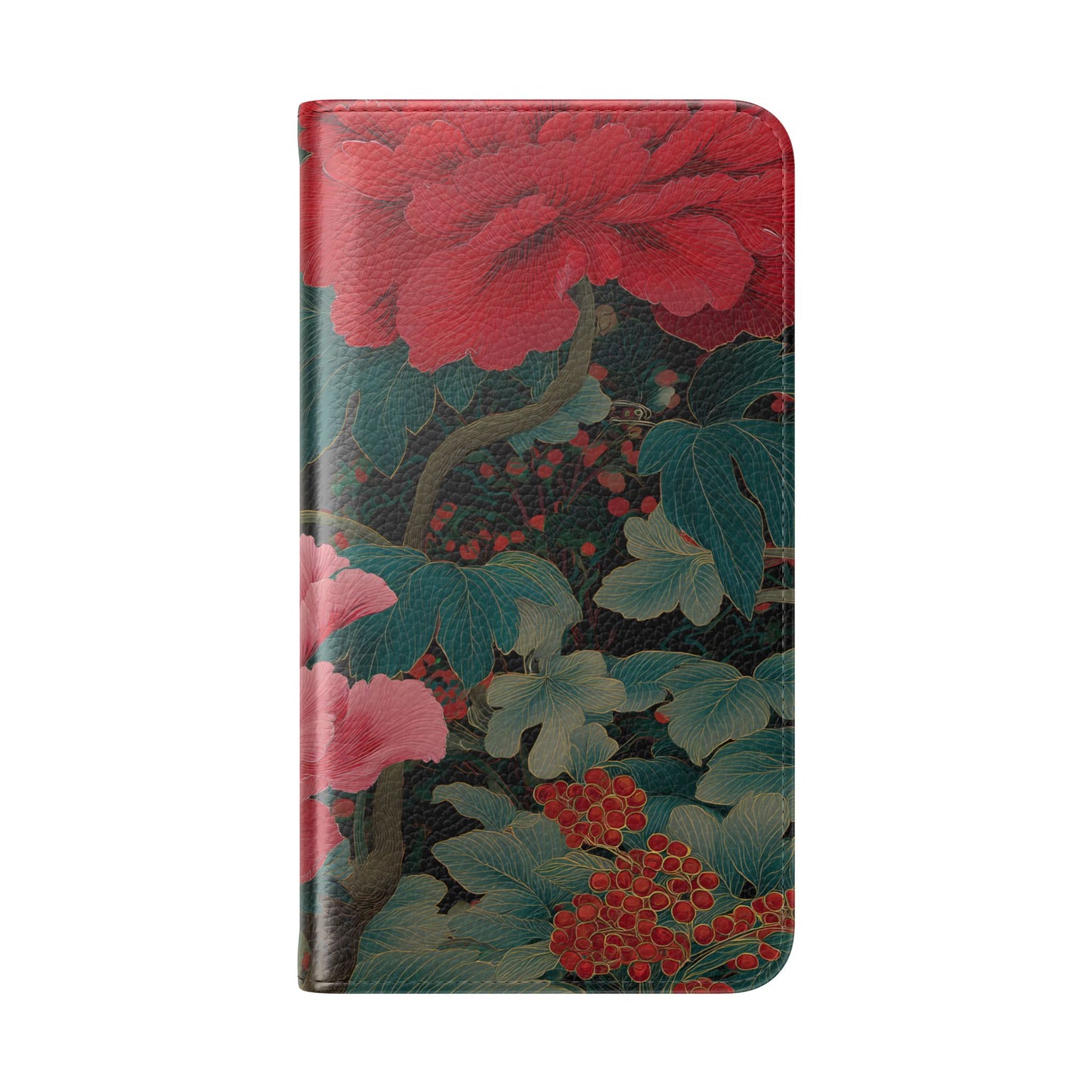 Blooming Peony – Vegan Leather Samsung Flip Case