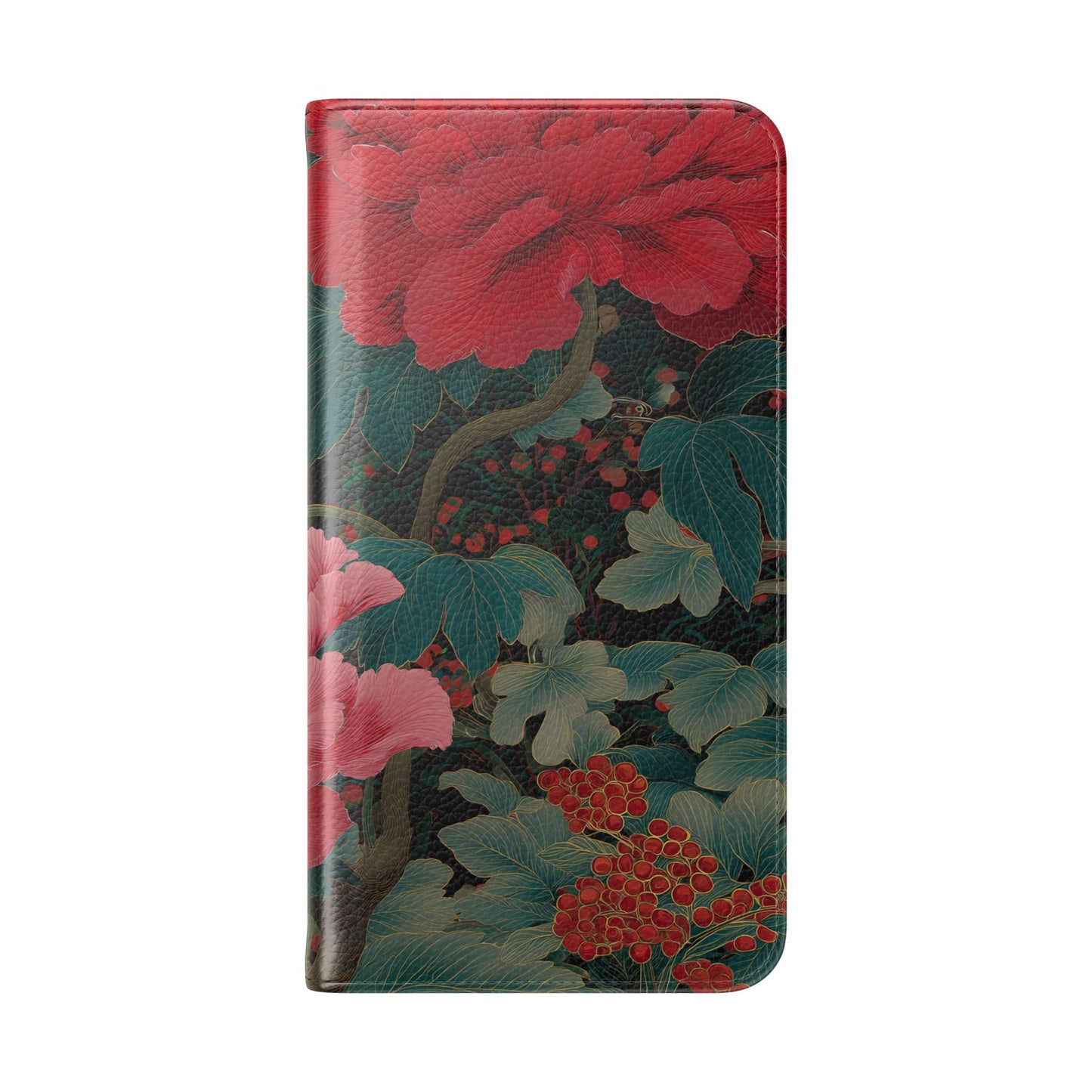 Blooming Peony – Vegan Leather Samsung Flip Case