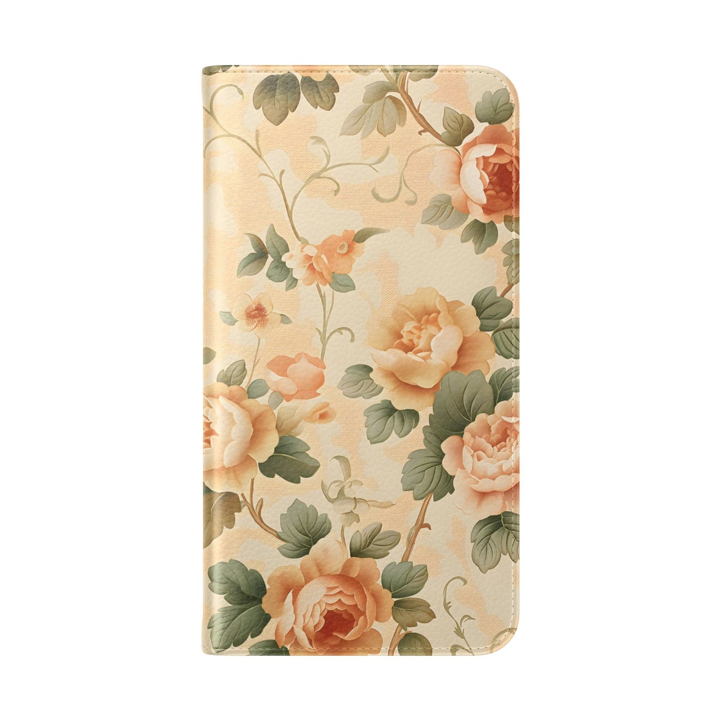 Vintage Bloom โ Vegan Leather Wallet Samsung Case