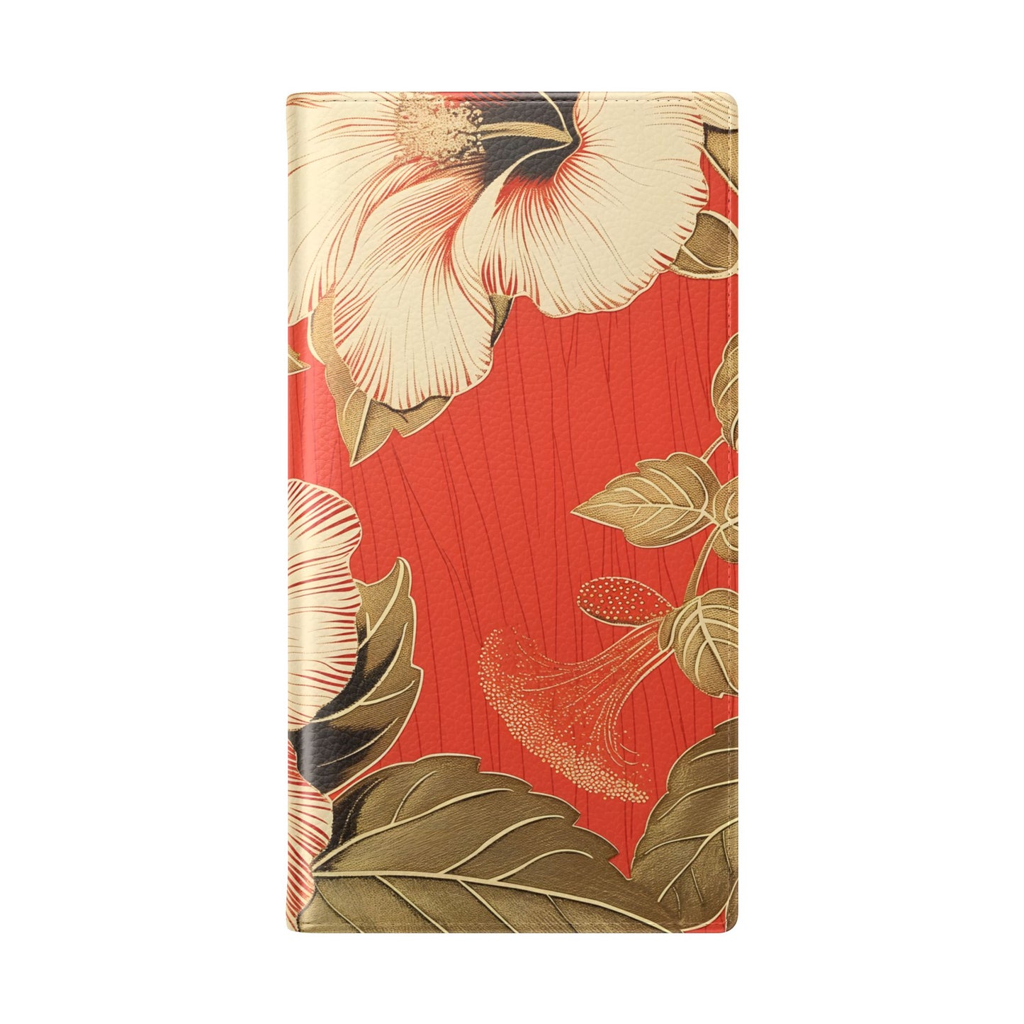 Golden Hibiscus – Vegan Leather Wallet Samsung Case