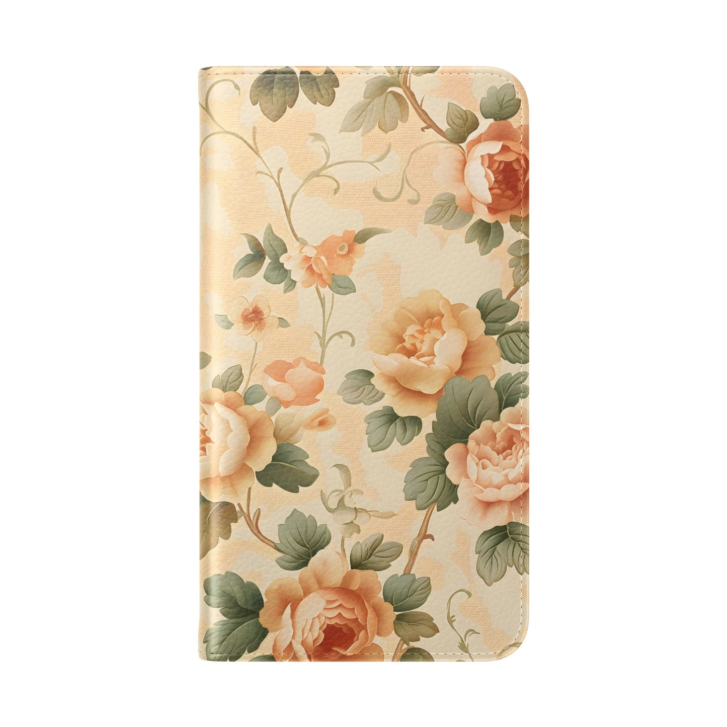 Vintage Bloom โ Vegan Leather Wallet Samsung Case