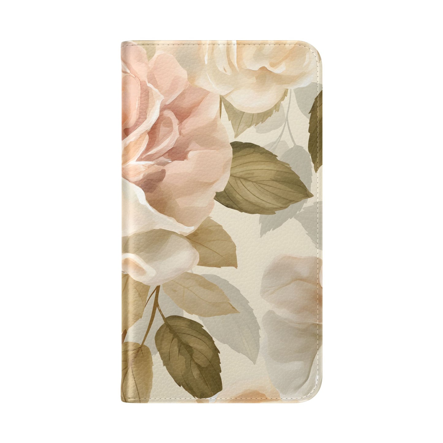 Soft Rose Elegance โ Vegan Leather Wallet Samsung Case