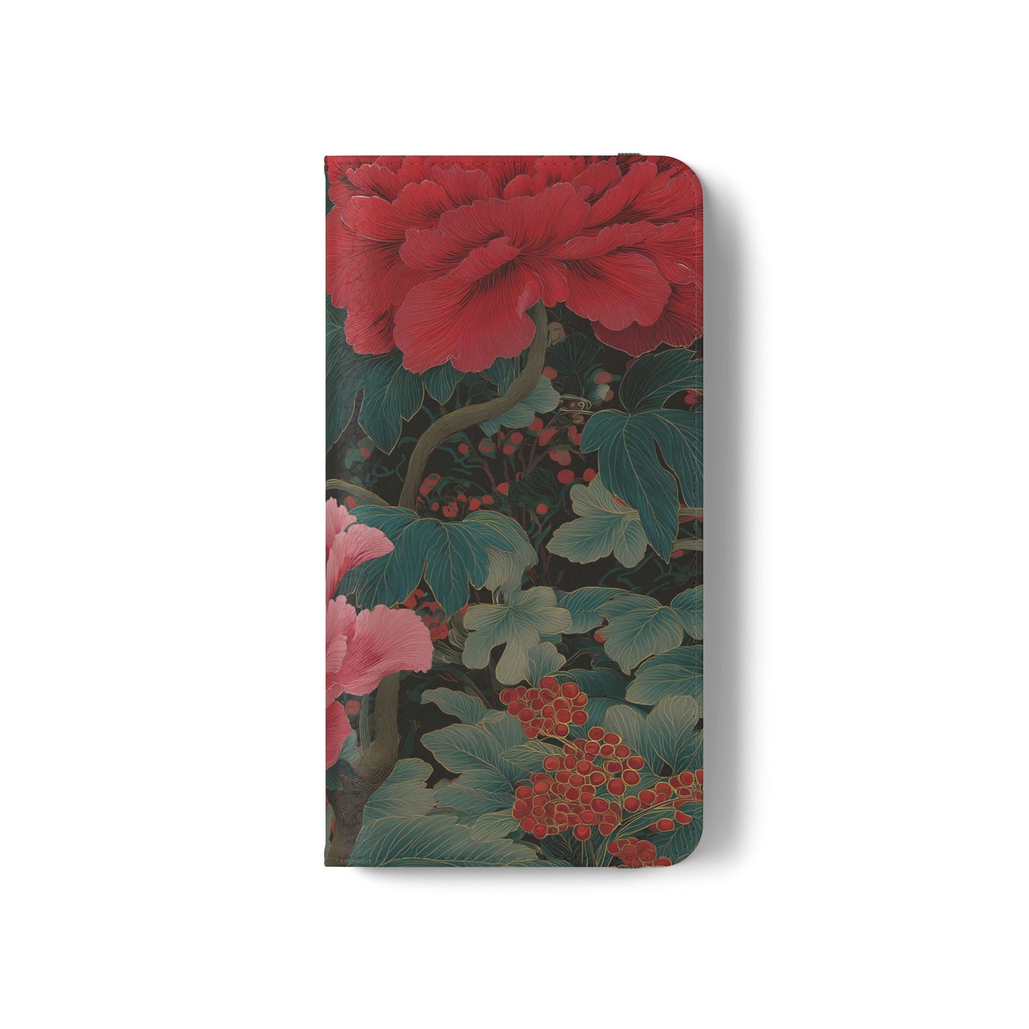 Blooming Peony – Vegan Leather Samsung Flip Case