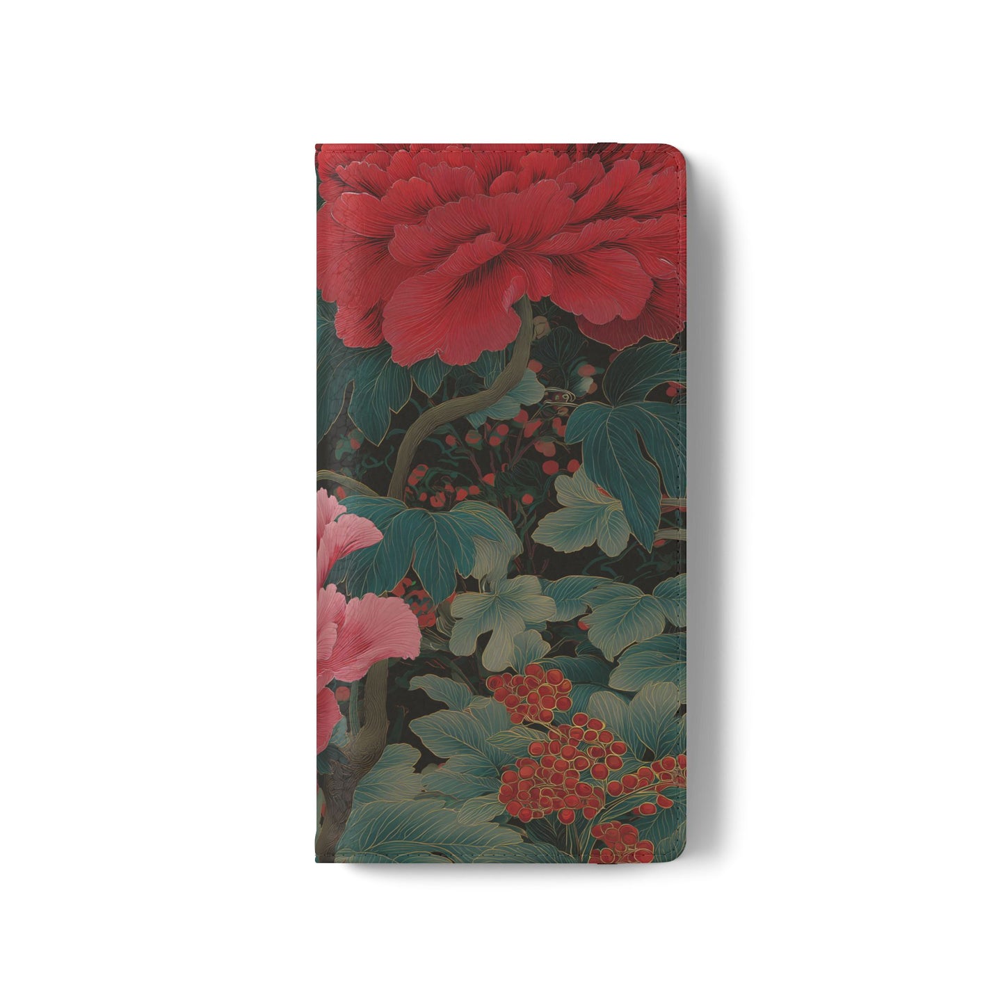 Blooming Peony – Vegan Leather Samsung Flip Case