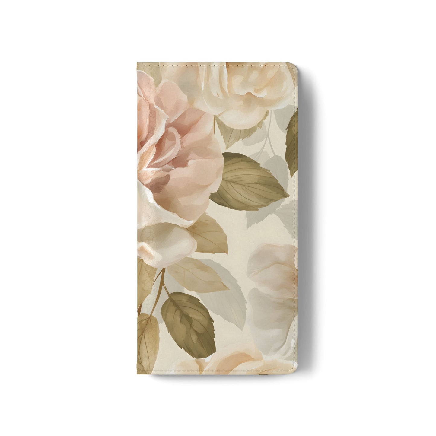 Soft Rose Elegance โ Vegan Leather Wallet Samsung Case
