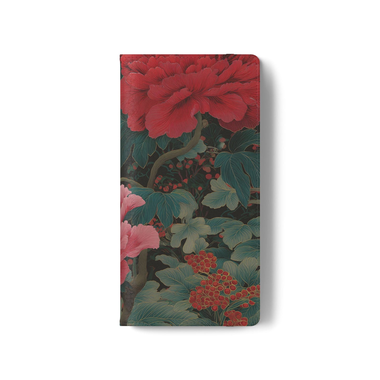 Blooming Peony – Vegan Leather Samsung Flip Case
