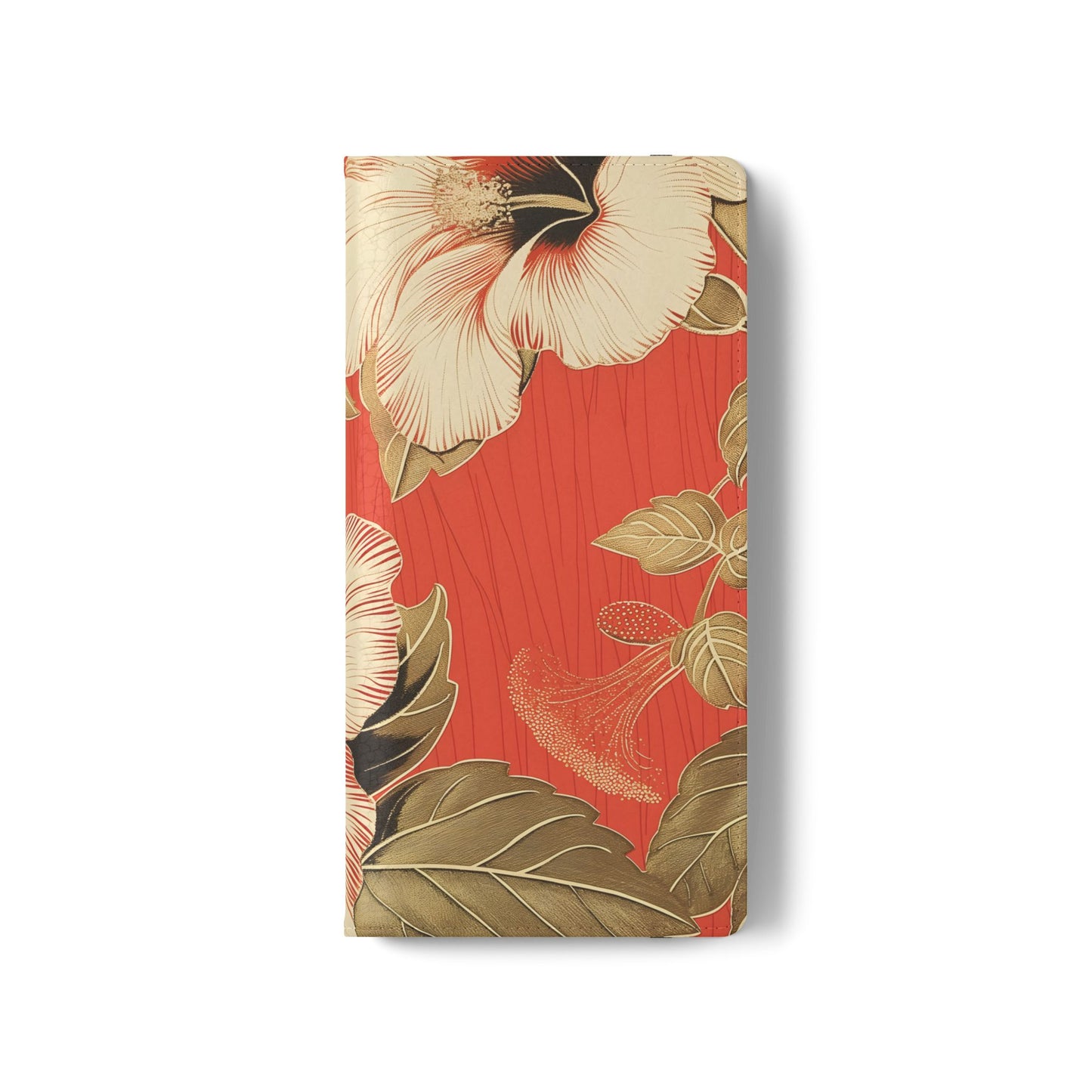 Golden Hibiscus – Vegan Leather Wallet Samsung Case
