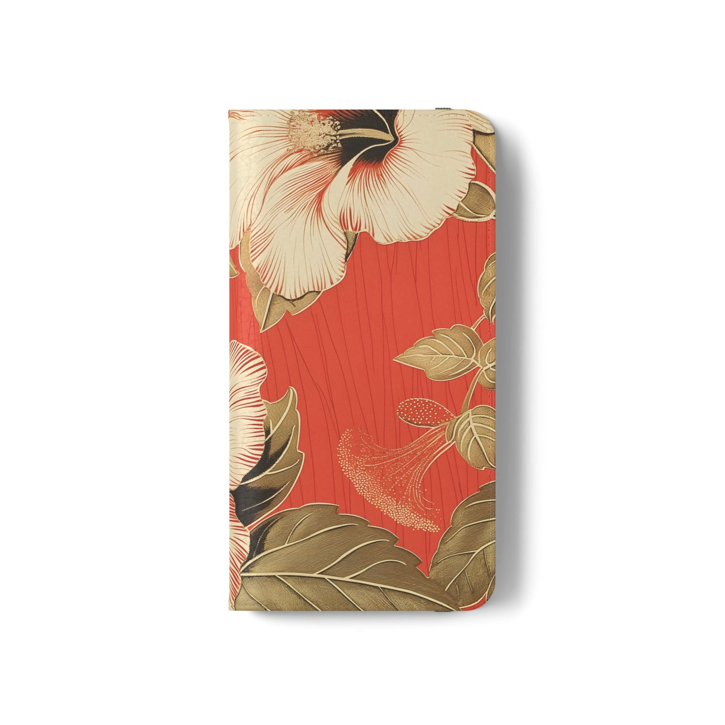 Golden Hibiscus – Vegan Leather Wallet Samsung Case