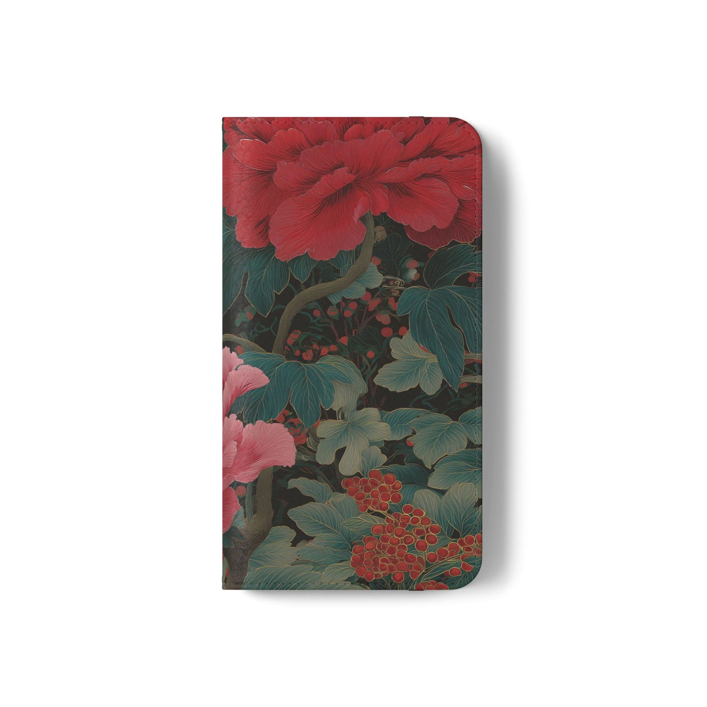 Blooming Peony – Vegan Leather Samsung Flip Case