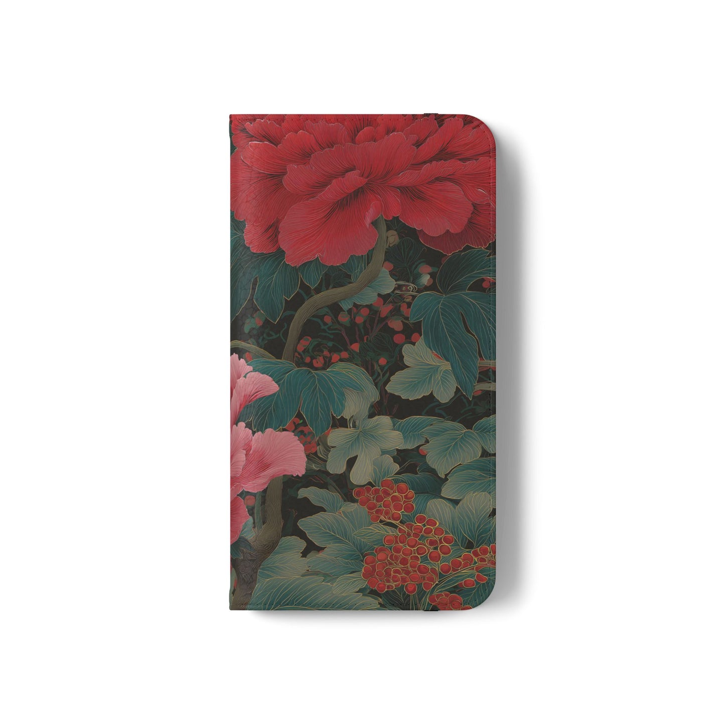 Blooming Peony – Vegan Leather Samsung Flip Case