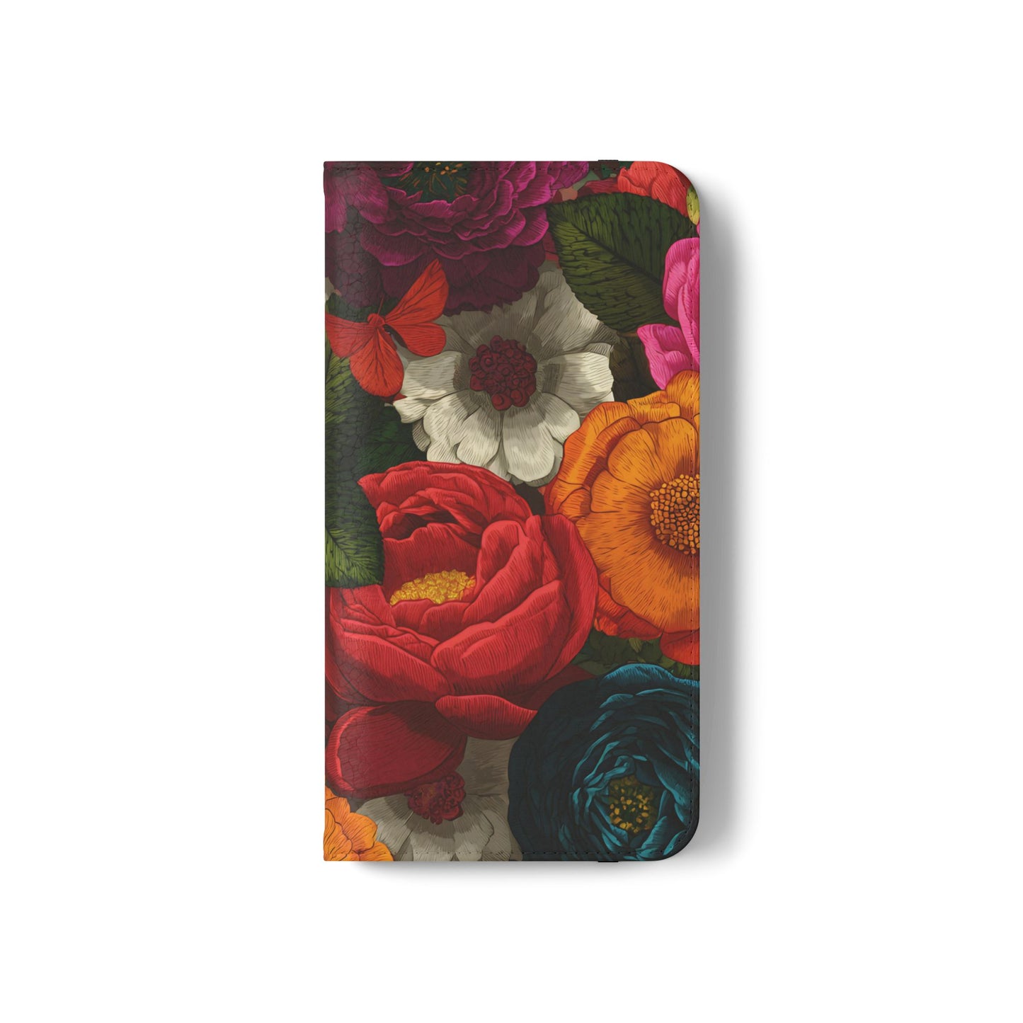 Midnight Bloom – Samsung Vegan Leather Flip Phone Case