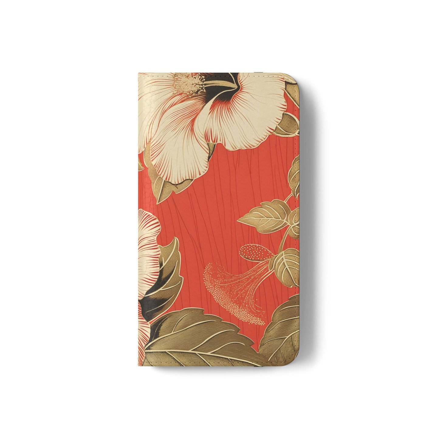 Golden Hibiscus – Vegan Leather Wallet Samsung Case