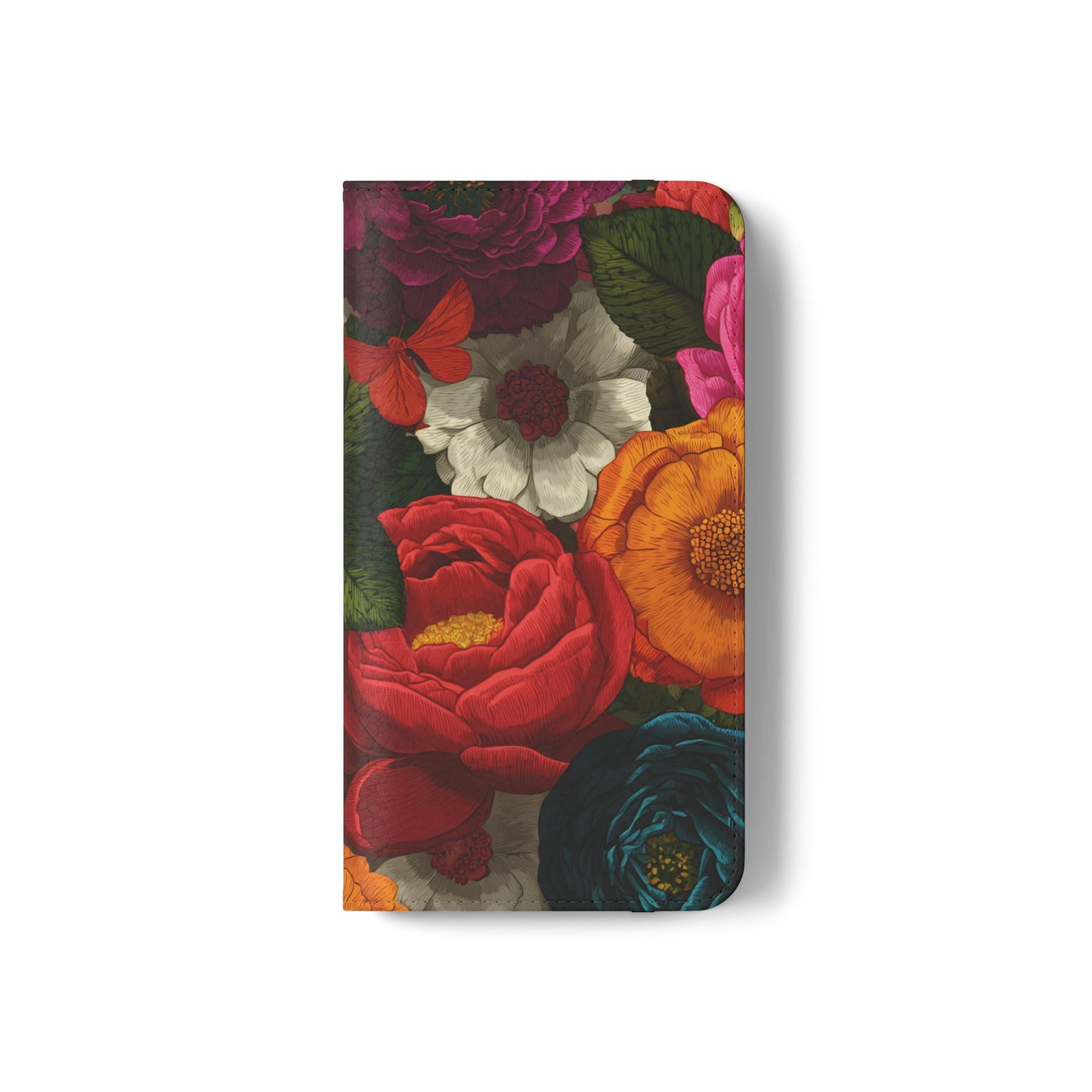 Midnight Bloom – Samsung Vegan Leather Flip Phone Case