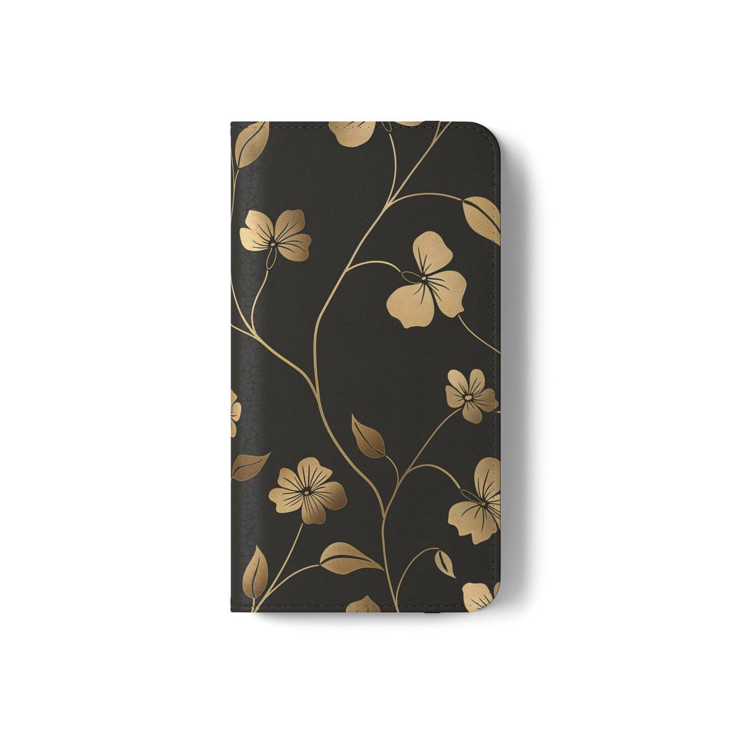Golden Elegance โ Samsung Vegan Leather Wallet Case