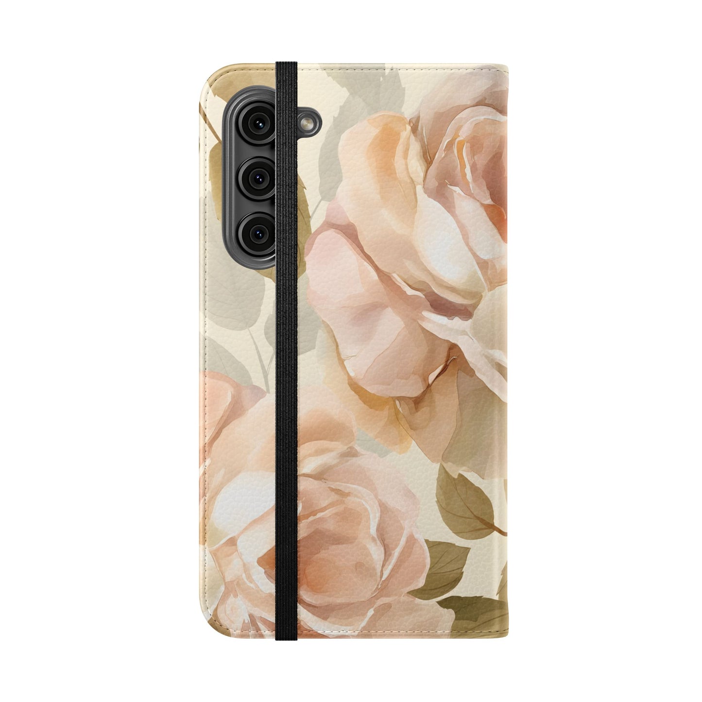 Soft Rose Elegance โ Vegan Leather Wallet Samsung Case