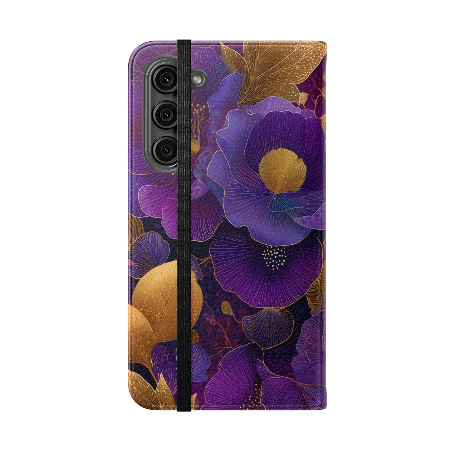 Imperial Petals – Vegan Leather Samsung Flip Phone Case