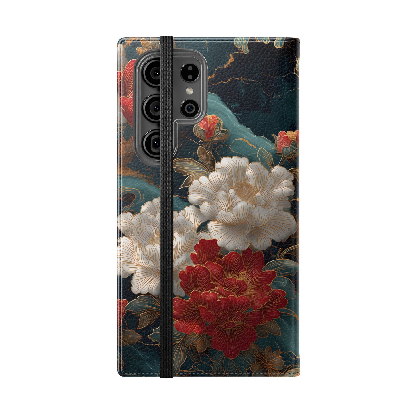 Crimson Tides – Vegan Leather Samsung Flip Case