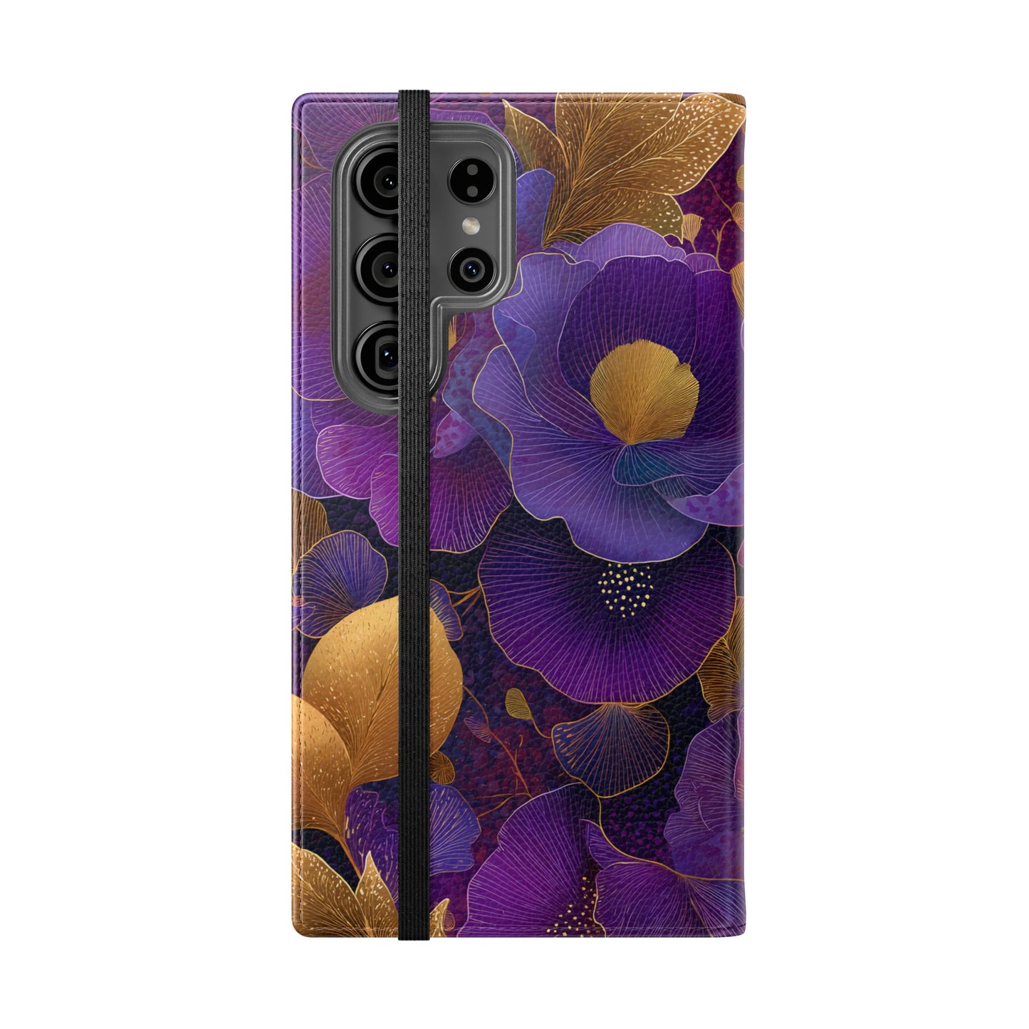 Imperial Petals – Vegan Leather Samsung Flip Phone Case