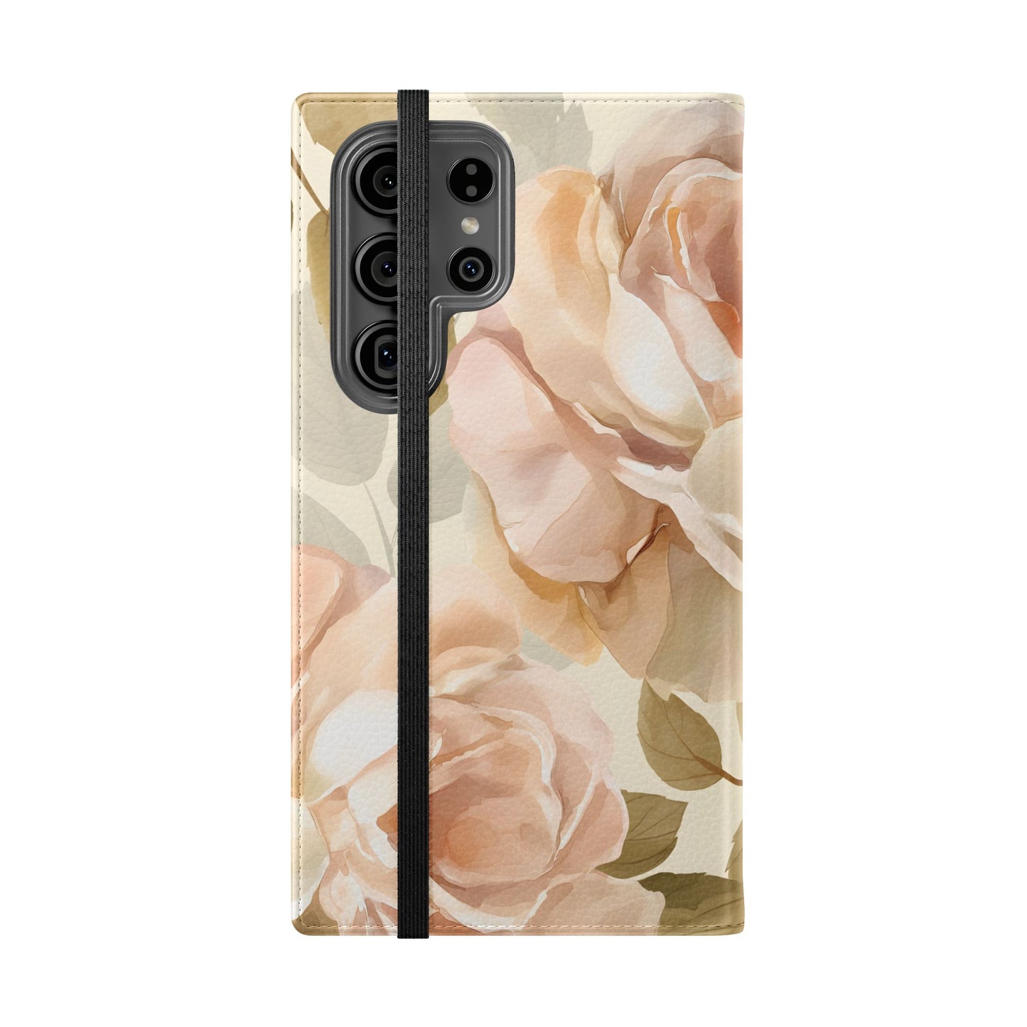 Soft Rose Elegance โ Vegan Leather Wallet Samsung Case