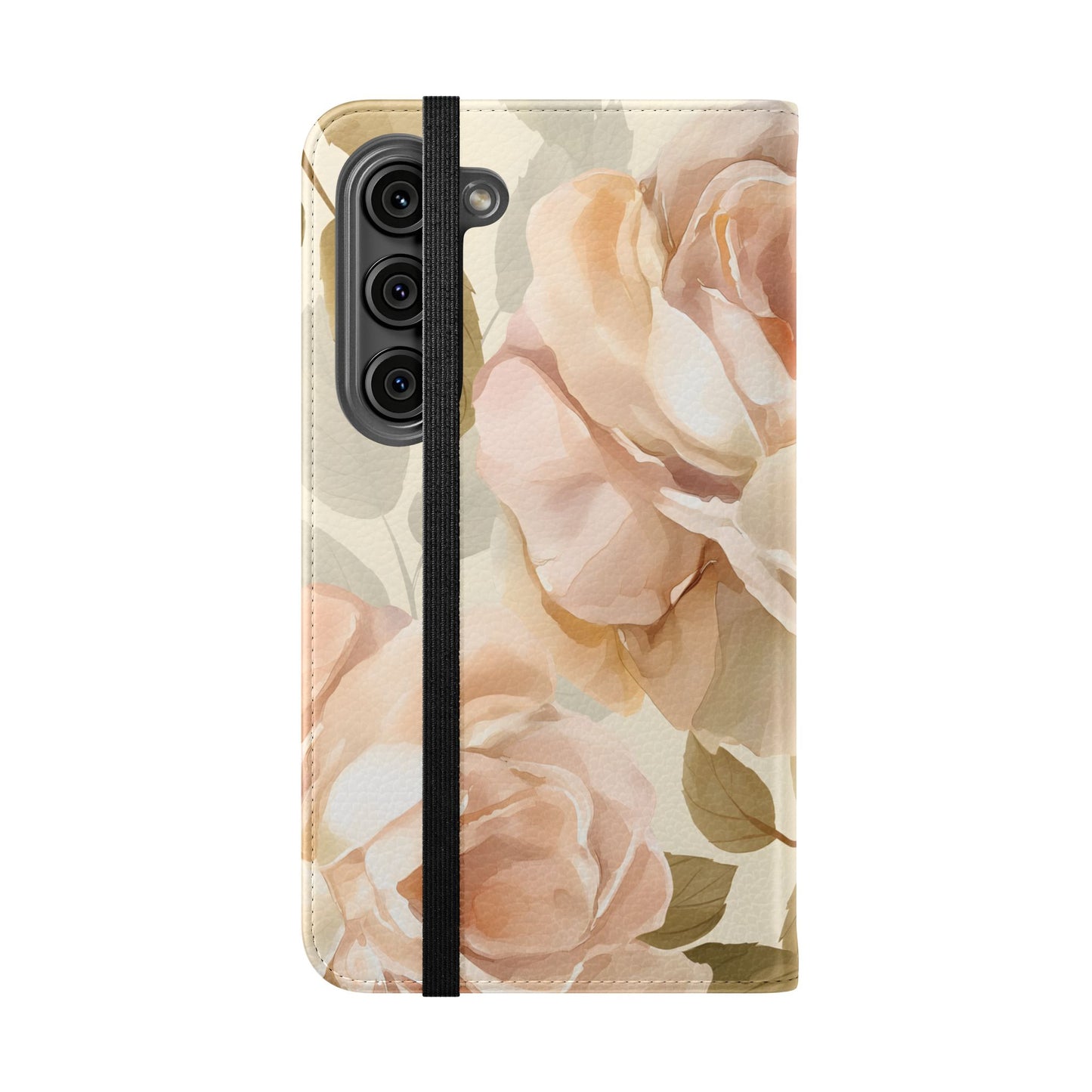 Soft Rose Elegance โ Vegan Leather Wallet Samsung Case