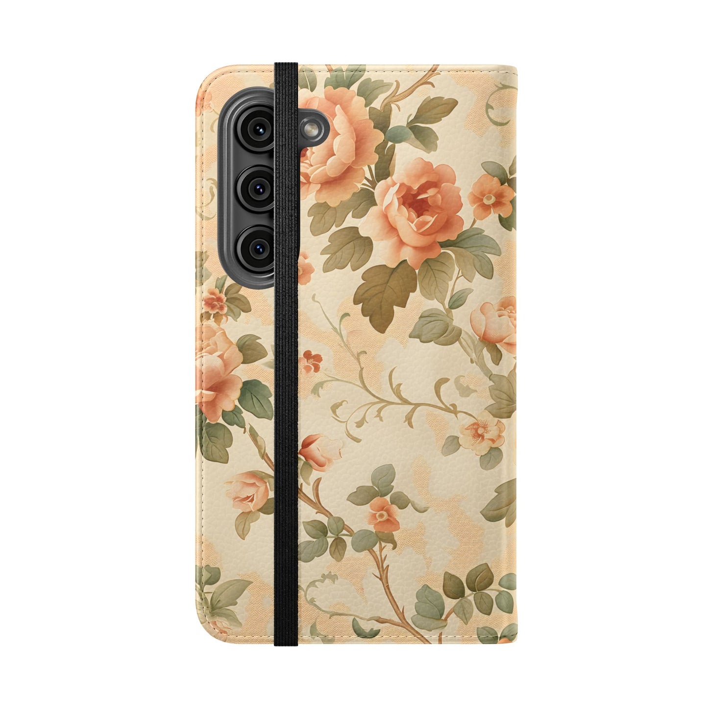Vintage Bloom โ Vegan Leather Wallet Samsung Case