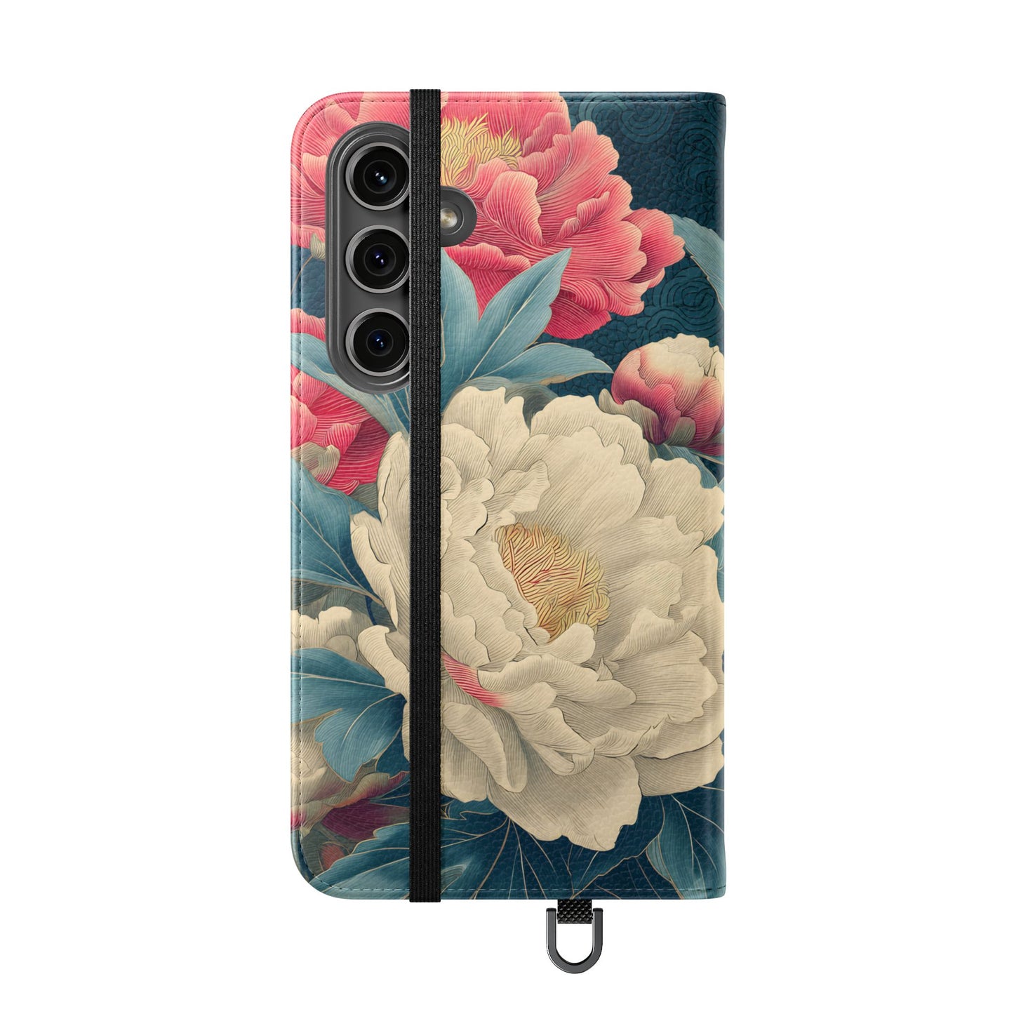 Floral Whispers – Vegan Leather Flip Samsung Case