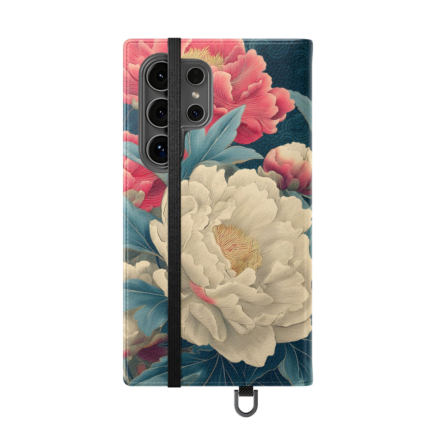 Floral Whispers – Vegan Leather Flip Samsung Case