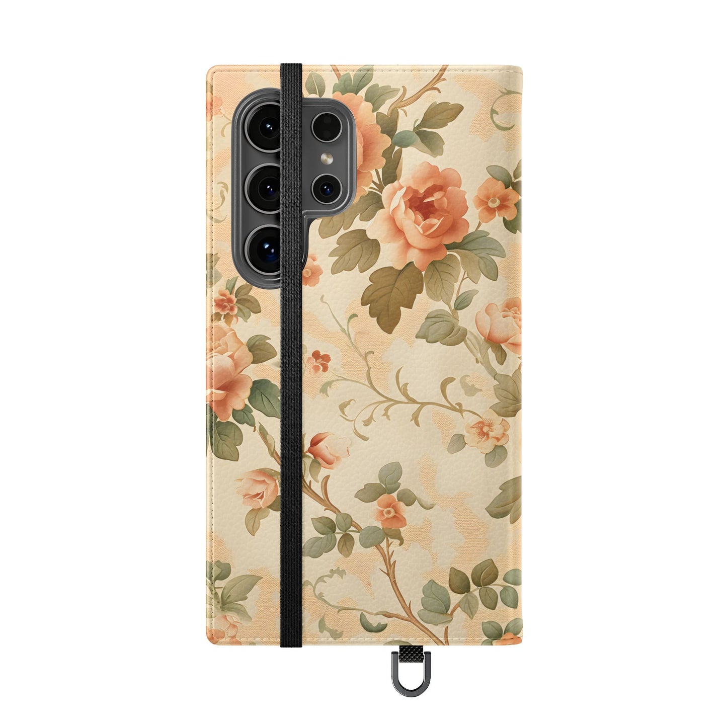 Vintage Bloom โ Vegan Leather Wallet Samsung Case