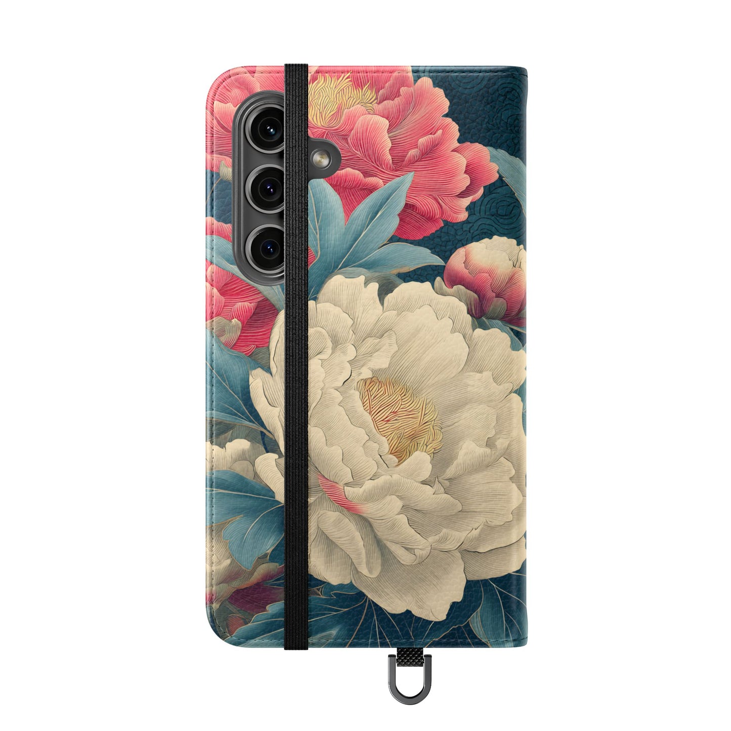 Floral Whispers – Vegan Leather Flip Samsung Case