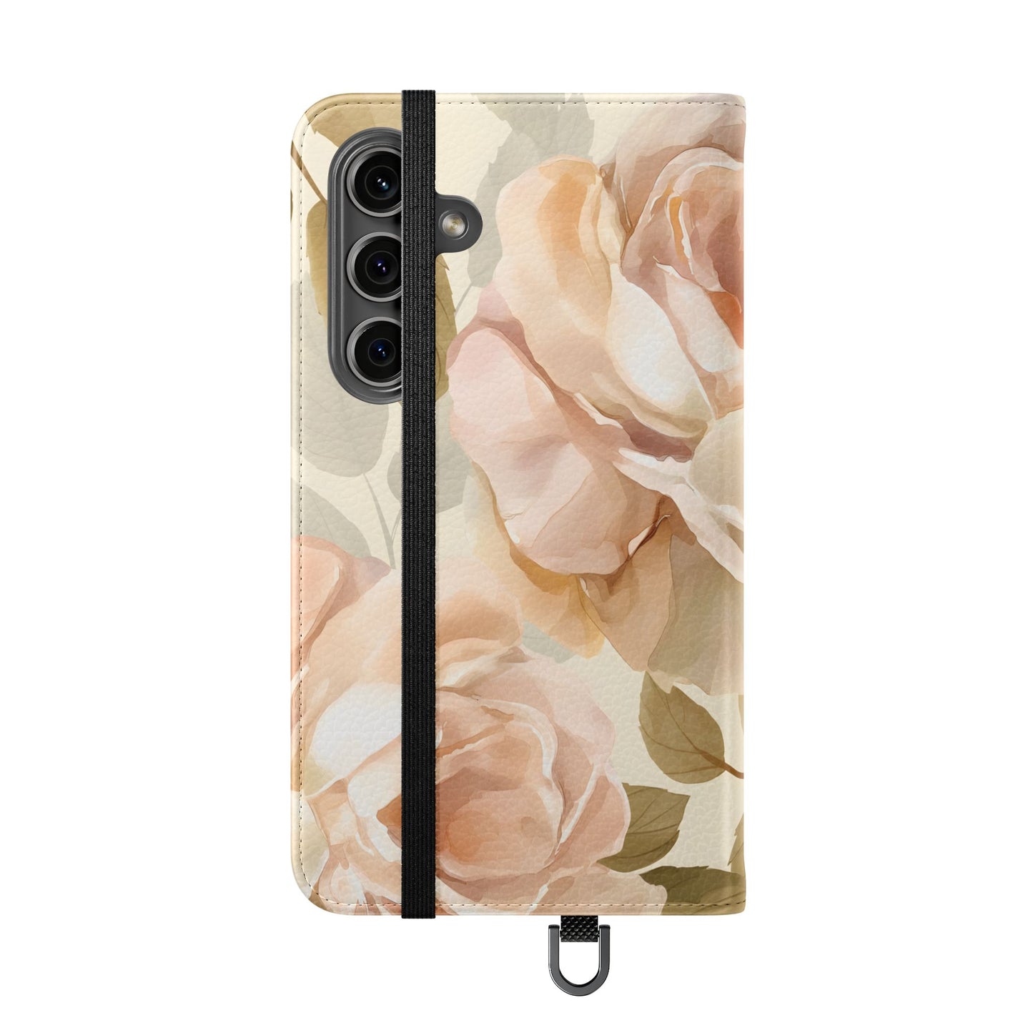 Soft Rose Elegance โ Vegan Leather Wallet Samsung Case
