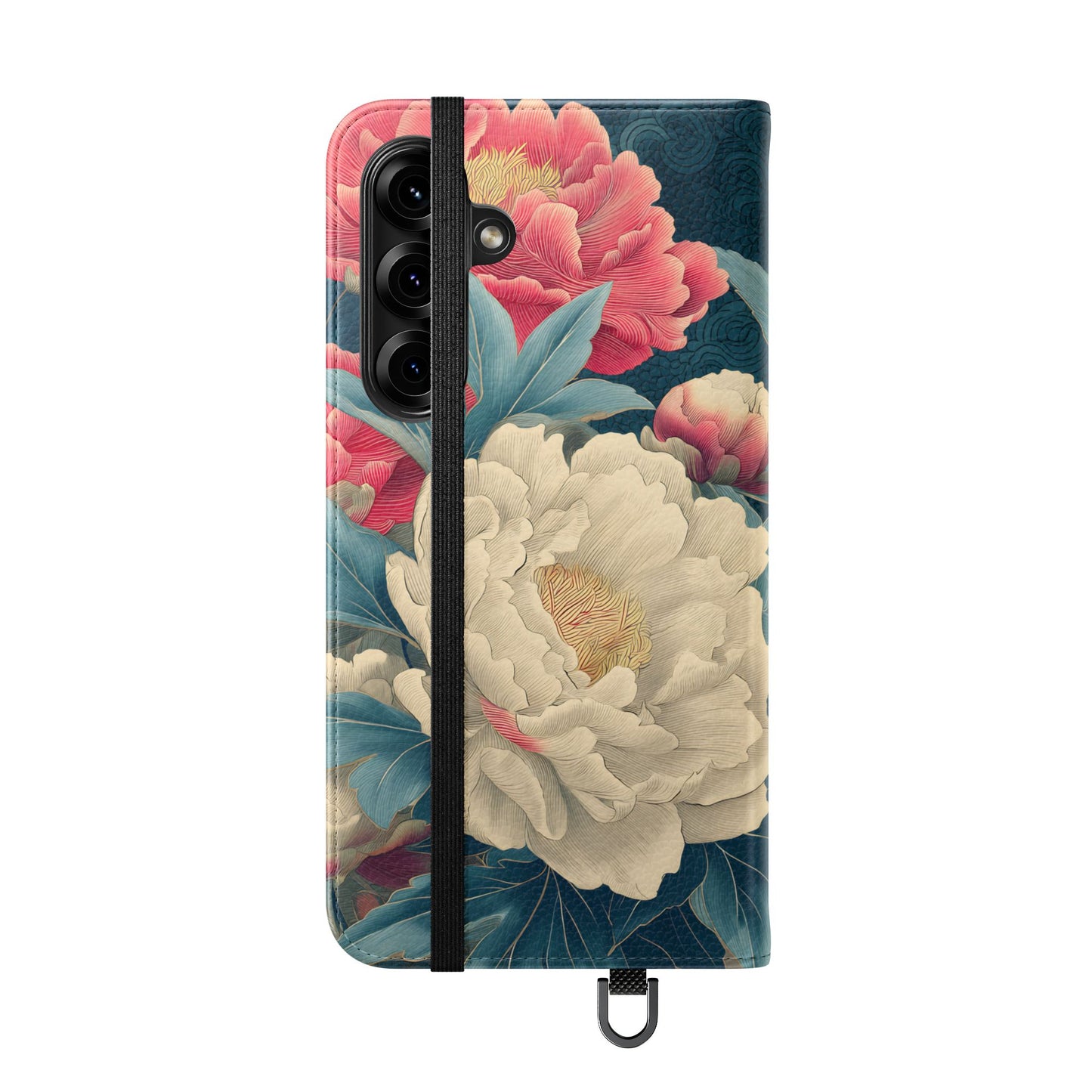 Floral Whispers – Vegan Leather Flip Samsung Case