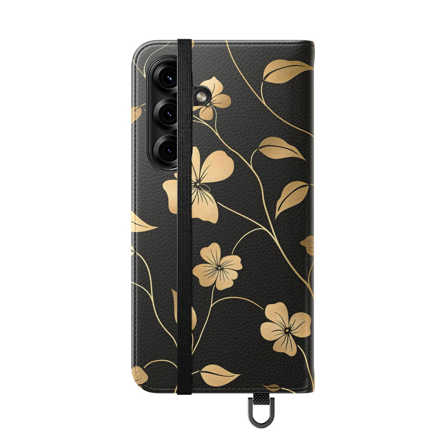 Golden Elegance โ Samsung Vegan Leather Wallet Case