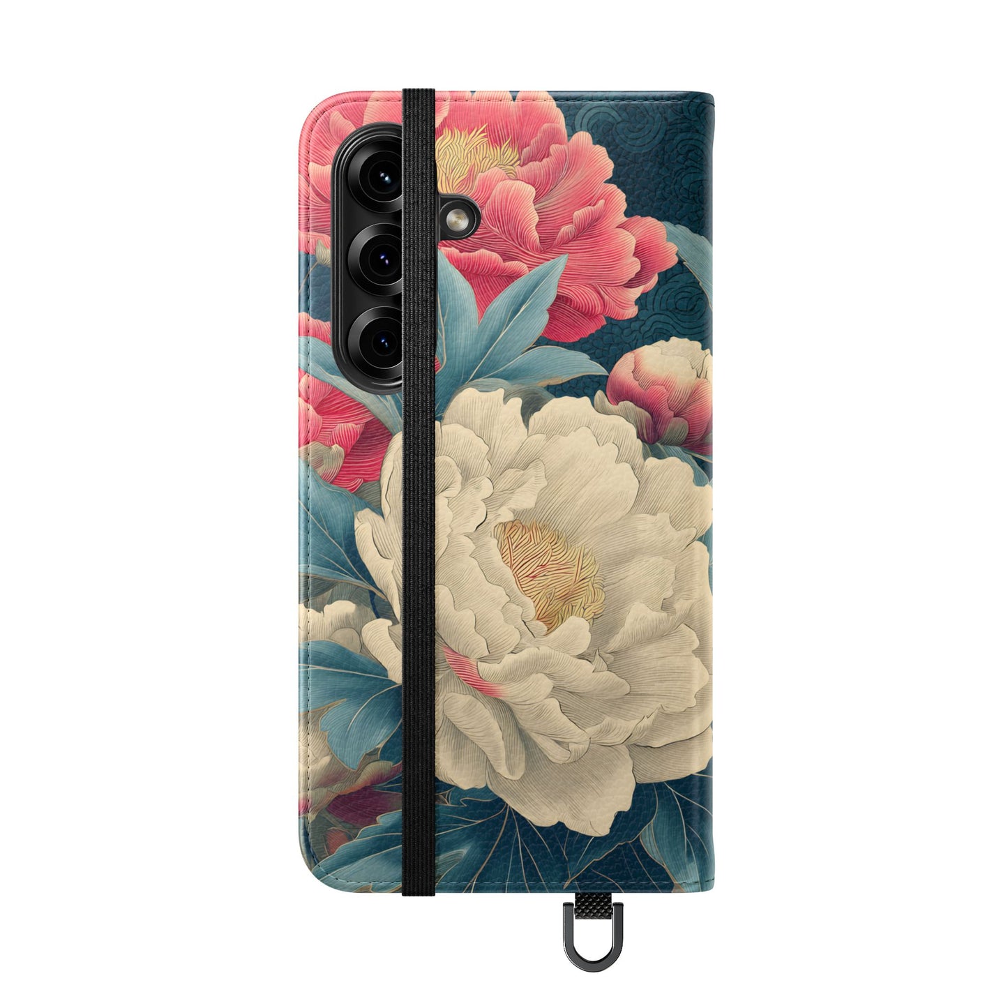 Floral Whispers – Vegan Leather Flip Samsung Case