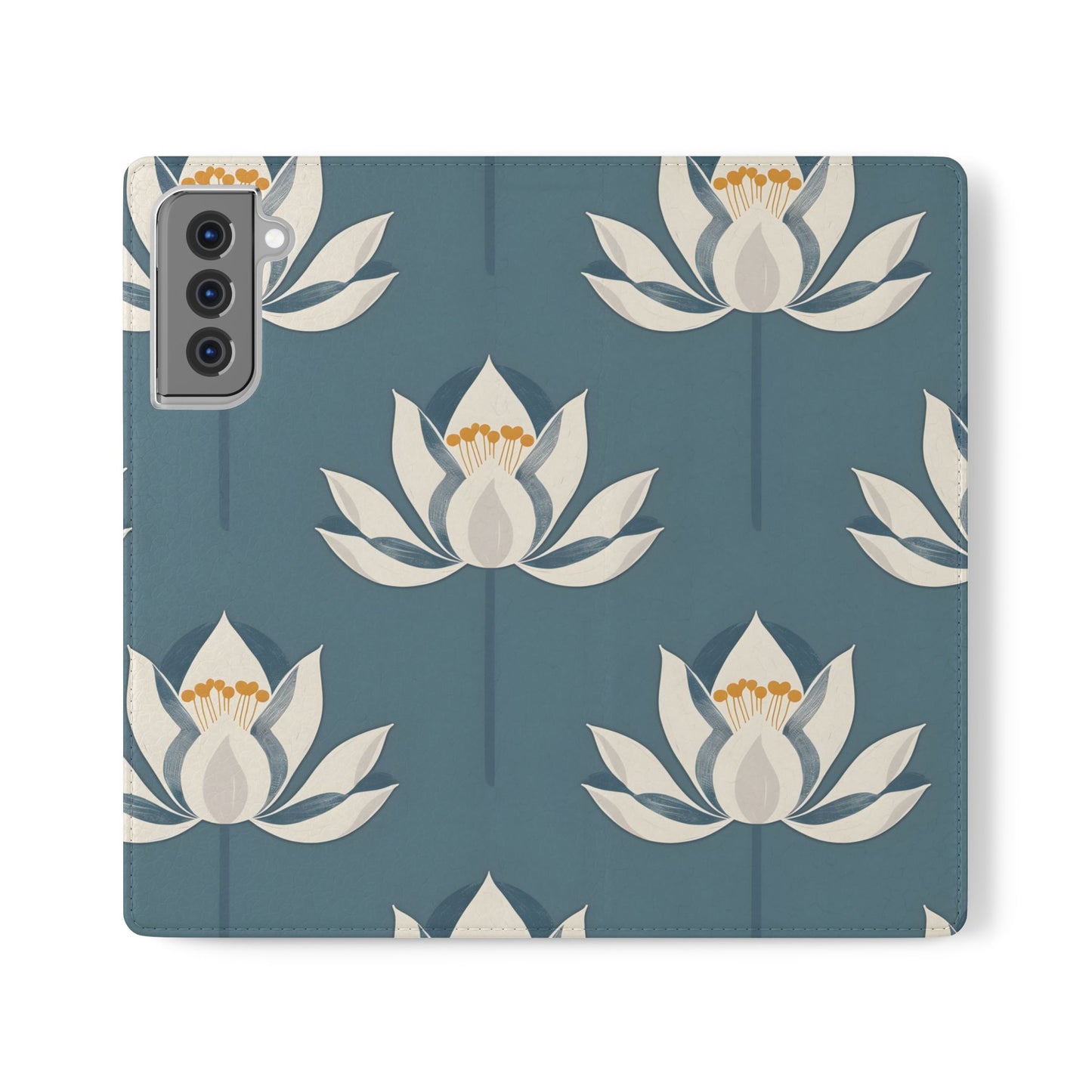 Lotus Serenity – Vegan Leather Wallet Samsung Case