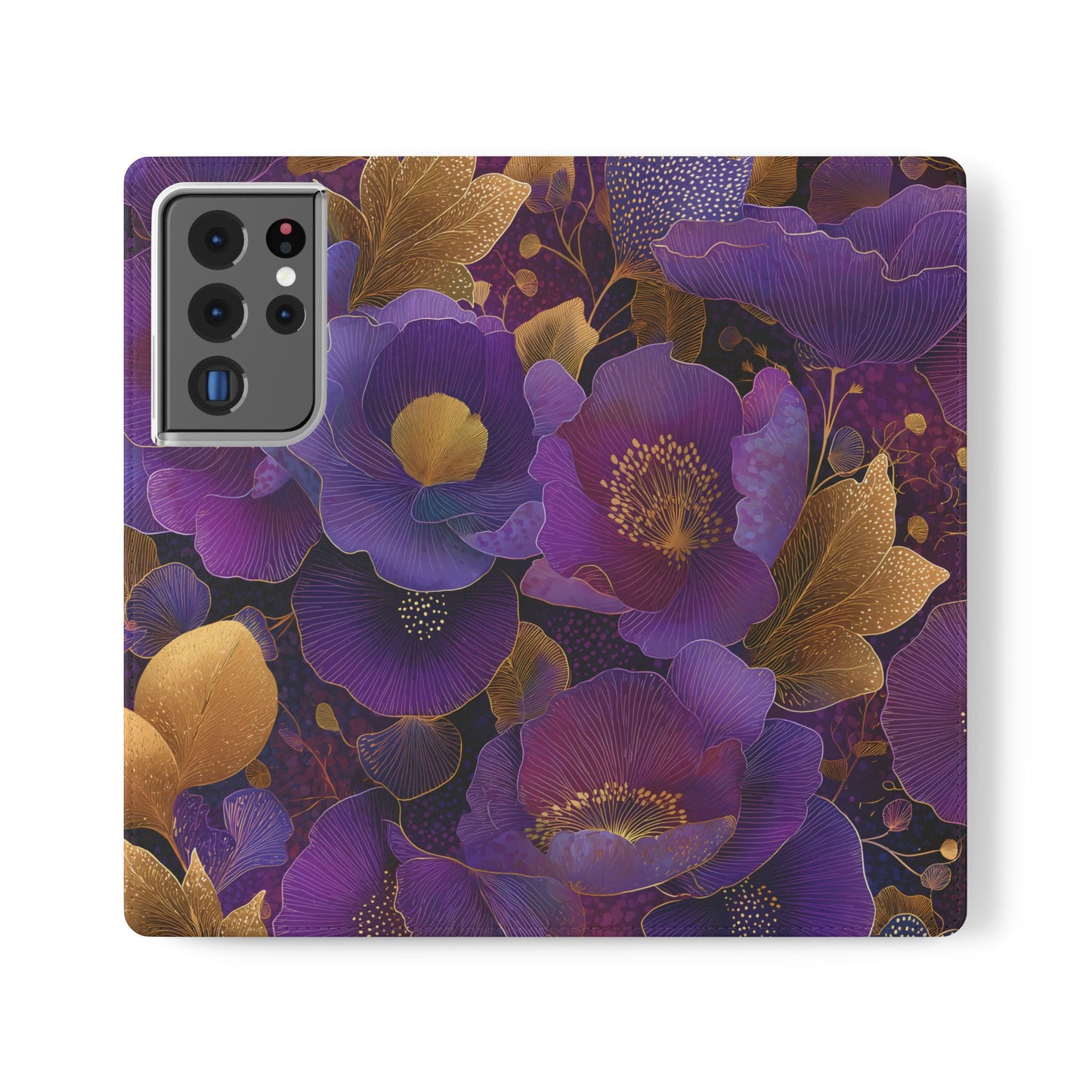 Imperial Petals – Vegan Leather Samsung Flip Phone Case