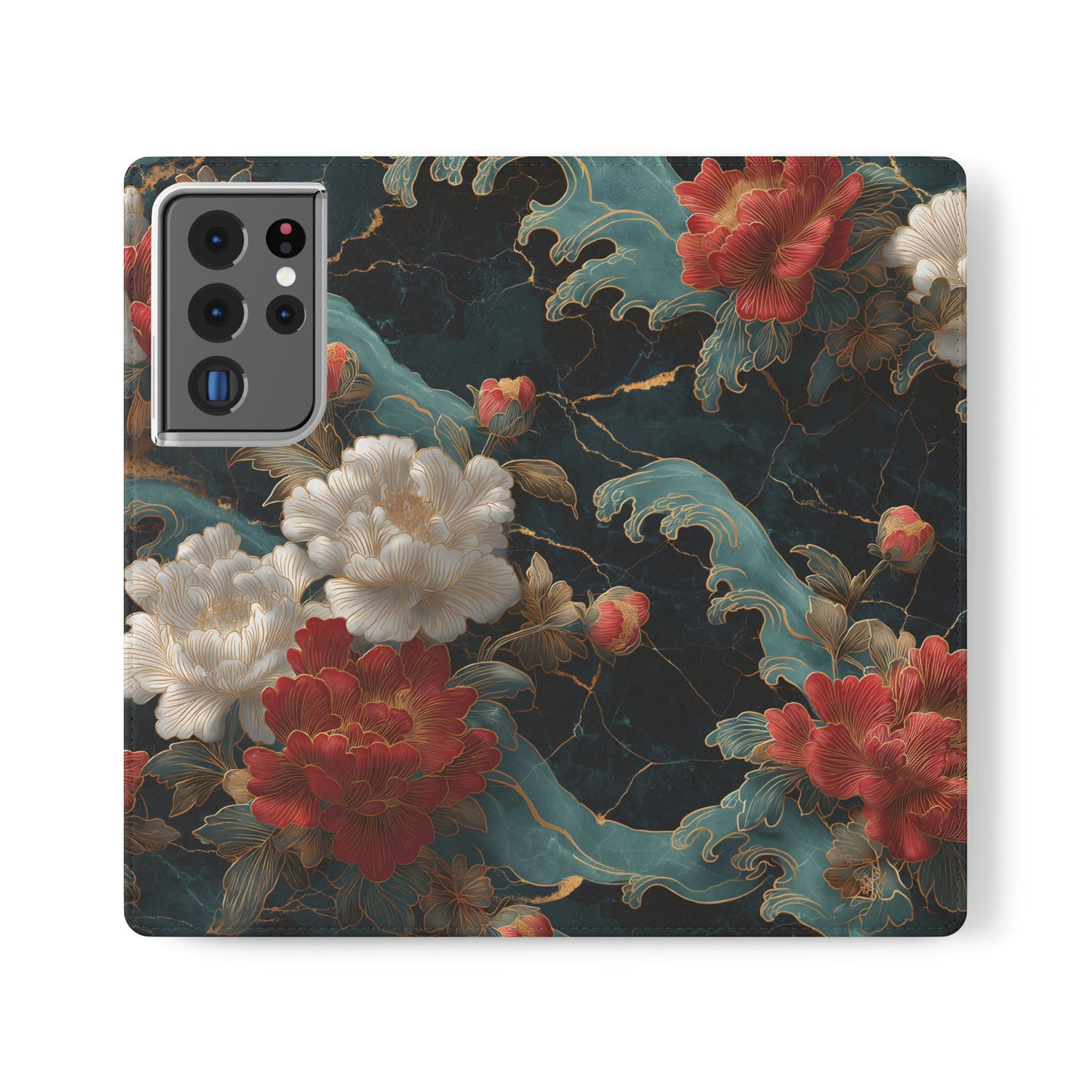 Crimson Tides – Vegan Leather Samsung Flip Case