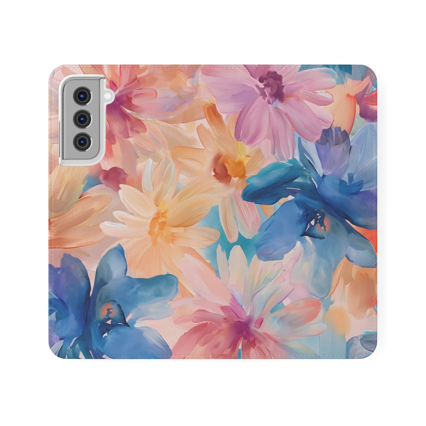 Radiant Bloom – Vegan Leather Wallet Samsung Case