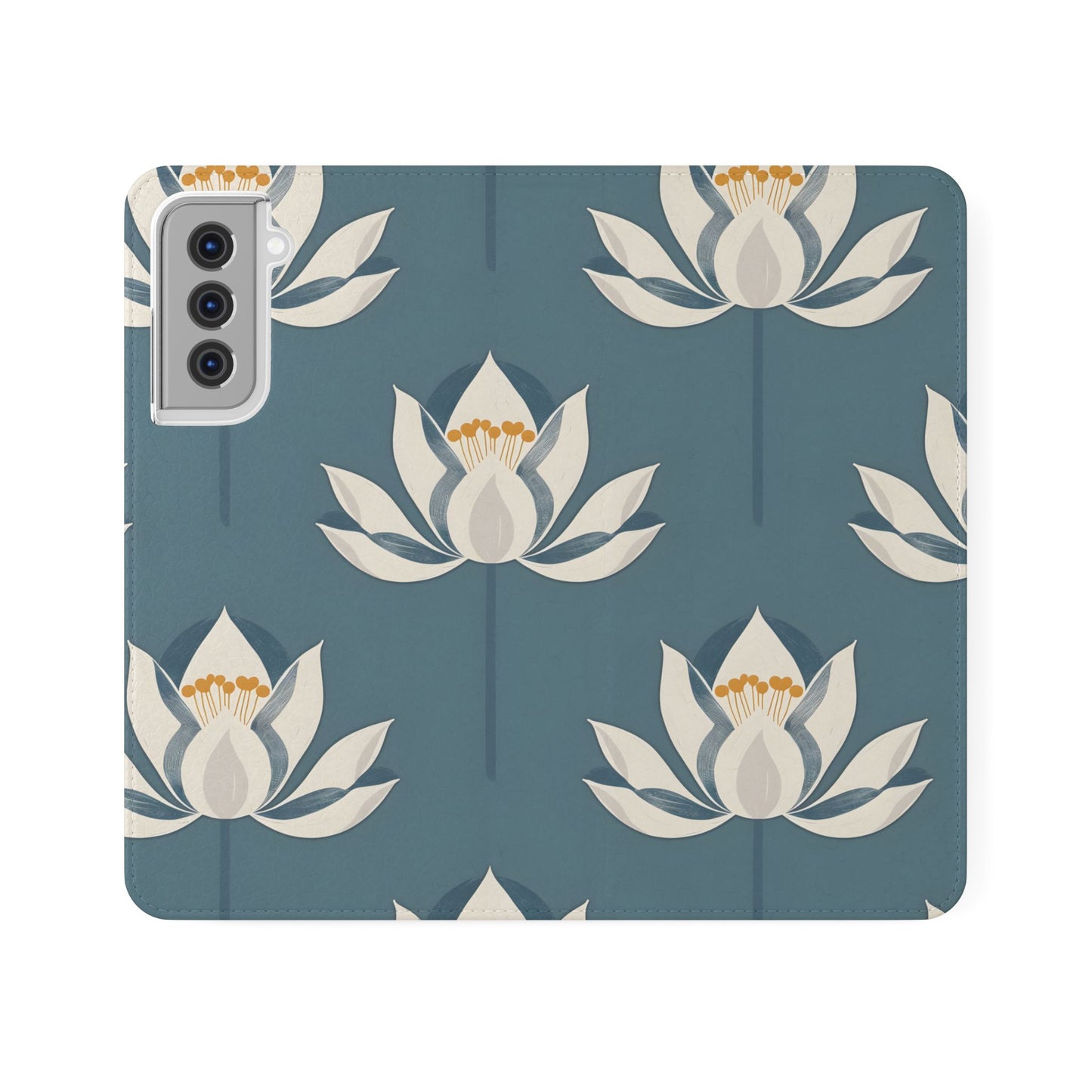 Lotus Serenity – Vegan Leather Wallet Samsung Case