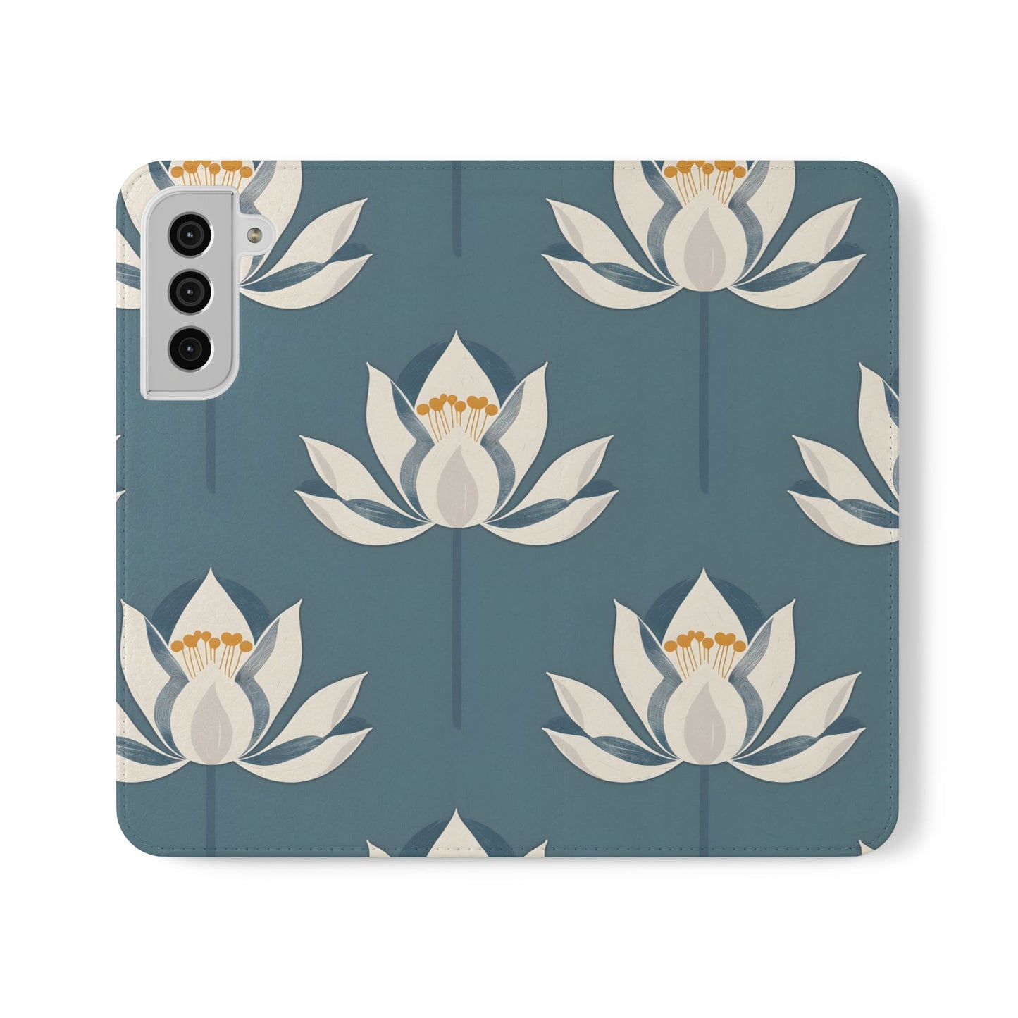 Lotus Serenity – Vegan Leather Wallet Samsung Case