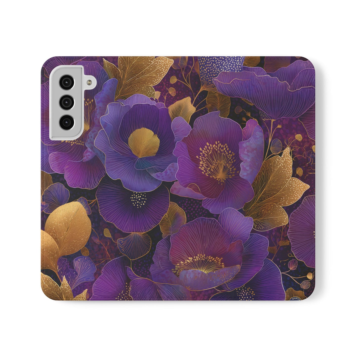 Imperial Petals – Vegan Leather Samsung Flip Phone Case