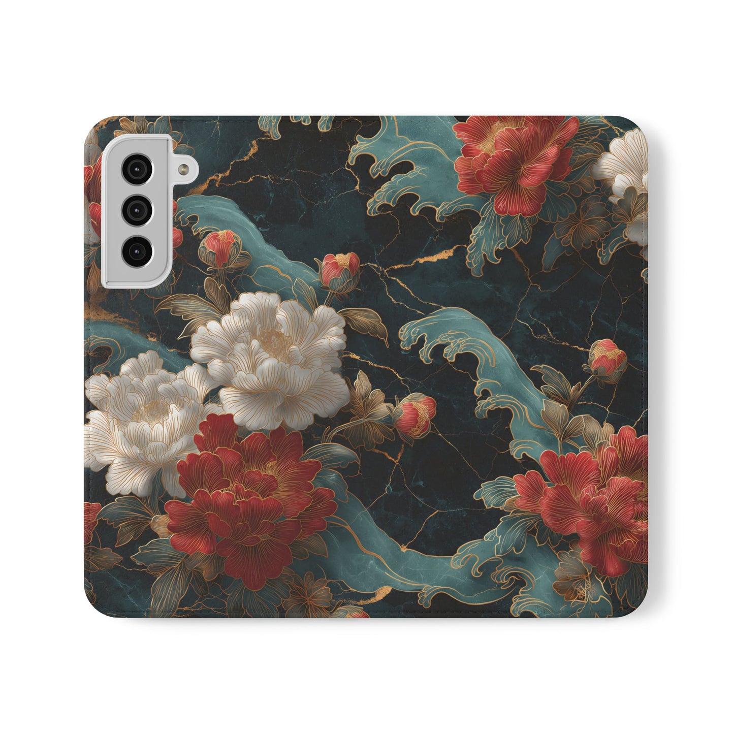 Crimson Tides – Vegan Leather Samsung Flip Case