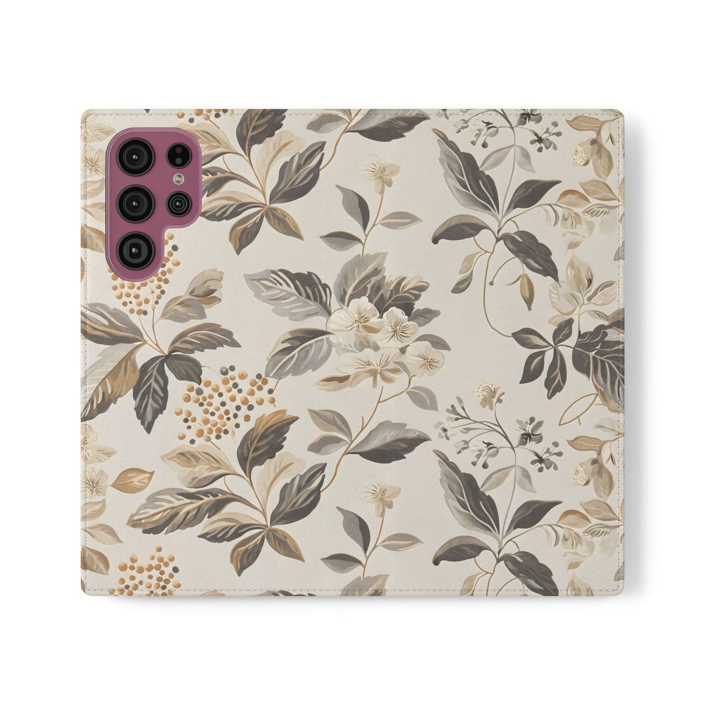Golden Botanica โ Samsung Vegan Leather Wallet Case