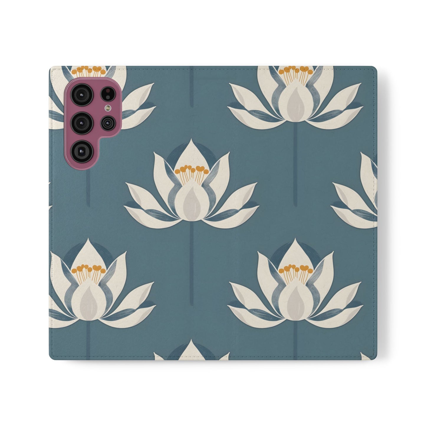 Lotus Serenity – Vegan Leather Wallet Samsung Case