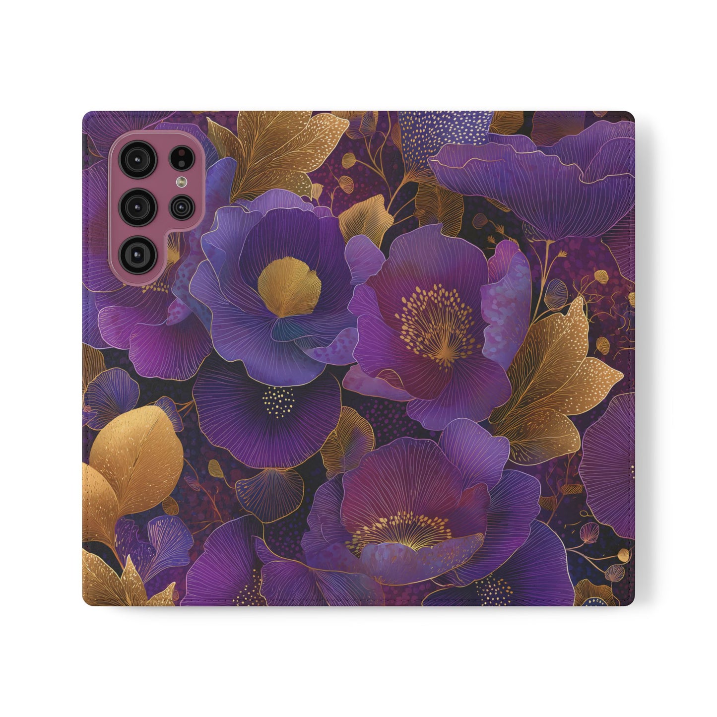 Imperial Petals – Vegan Leather Samsung Flip Phone Case