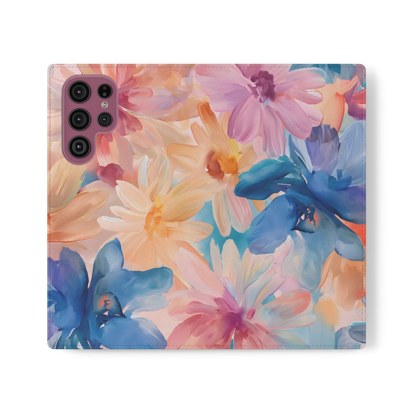 Radiant Bloom – Vegan Leather Wallet Samsung Case