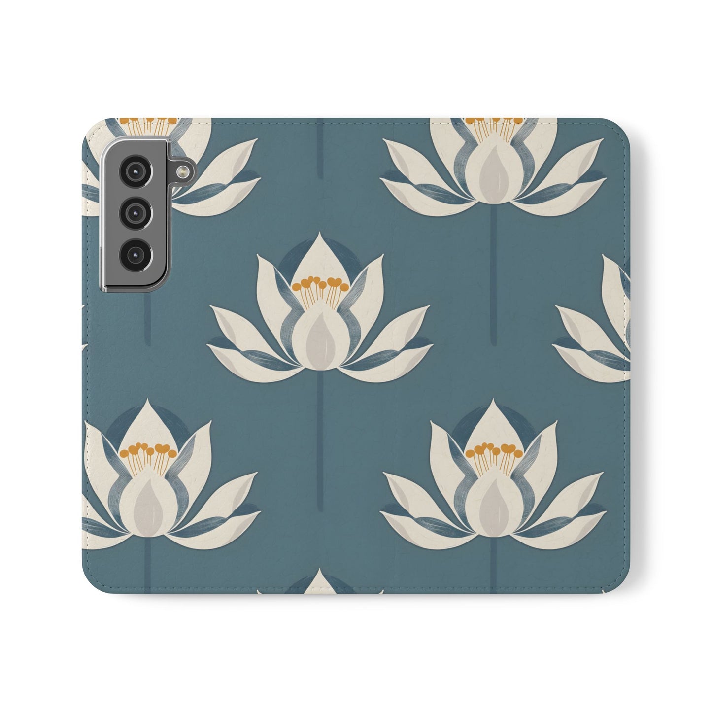 Lotus Serenity – Vegan Leather Wallet Samsung Case