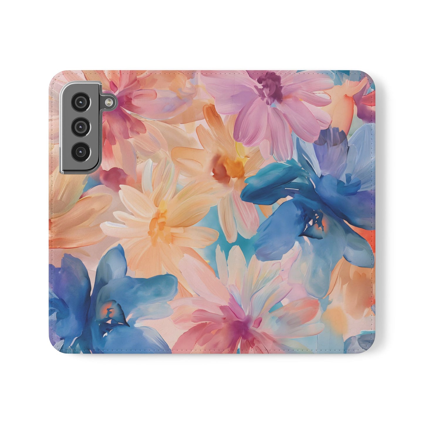 Radiant Bloom – Vegan Leather Wallet Samsung Case